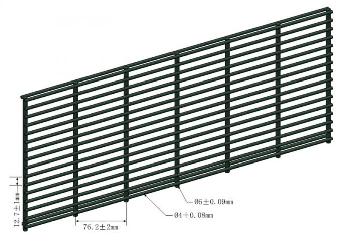 Heißes eingetaucht galvanisierte 358 klare Sicht Sicherheits-Antiaufstiegs-Mesh Fences 2.4m 0