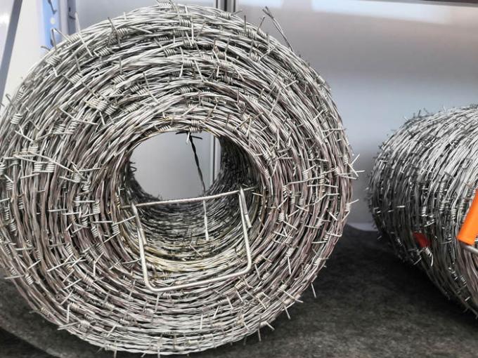 4 Punkte 2 Stränge Elektrischer verzinkter Stacheldraht Double Twist 0