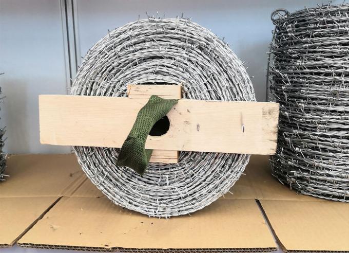 4 Punkte 2 Stränge Elektrischer verzinkter Stacheldraht Double Twist 1