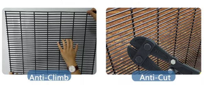 Geschweißter Draht Mesh Fence Anti Climb Highs der klaren Sicht Antides schnitt-358 Sicherheit 1