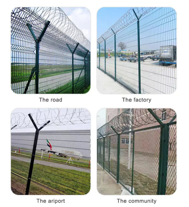 5mm korrosionsbeständig kein Aufstiegs-Sicherheitszaun For Airport 2
