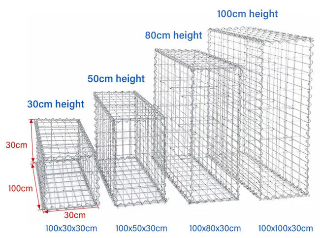 Galvanisiertes Galfan 50×50mm schweißte Wand Gabion Mesh For Designing Fence Retaining 0