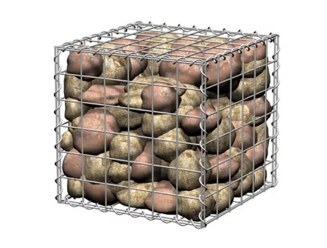 PVC beschichtete 1m x 1m x 1m geschweißter Gabions-Kasten-hoher Stabilitäts-Stahl-Maschendraht 0