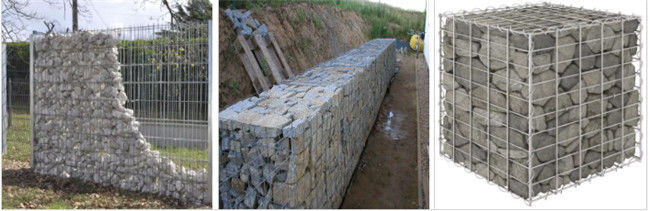 Galfan beschichtete geschweißte Kasten-Stützmauer des Gabions-Maschen-4mm Draht-200x100x50 1