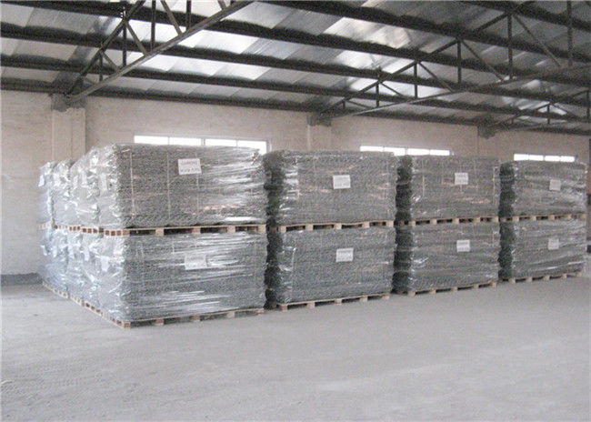 2.0mm 60*80mm Loch-Größen-PVC beschichtete Gabions-Kasten für Fluss-Damm-Matratze 1