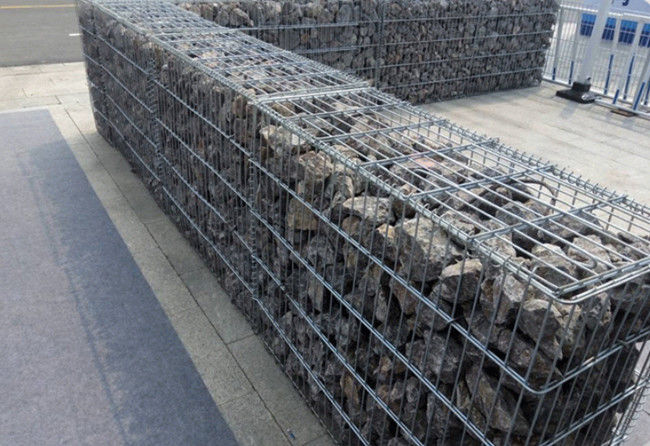 Eisen-Draht 2 x 1 x 1 M Welded Gabion Mesh Retaining Wall 4mm Znal 2