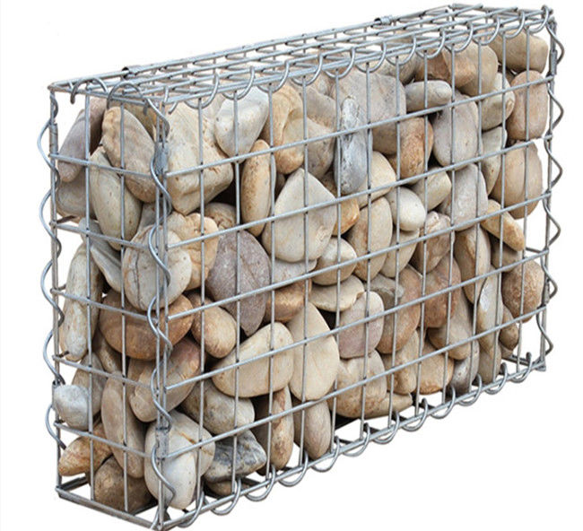 Eisen-Draht 2 x 1 x 1 M Welded Gabion Mesh Retaining Wall 4mm Znal 0