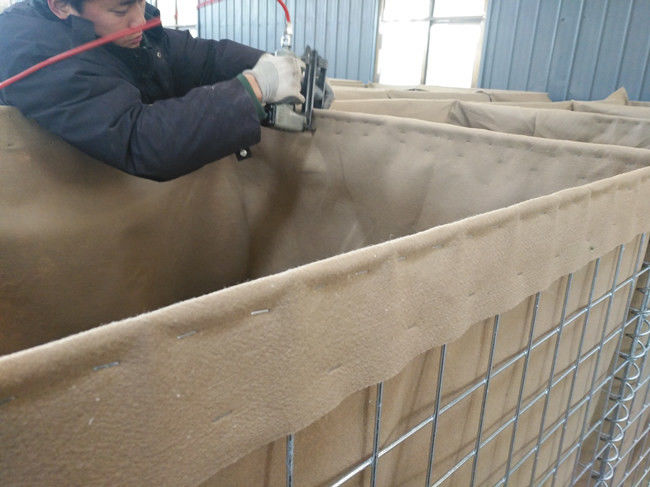 3x1x1m nicht gesponnener Polypropylen geschweißter Gabion Mesh Rectangle Fence Bunnings 0