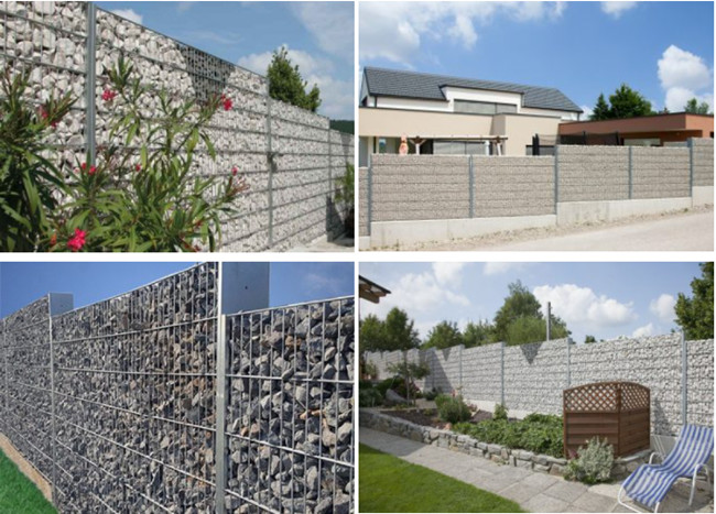 75x75mm 4mm Durchmesser schweißte Zaun Filled With Rocks Gabions-Maschen-30cm 1