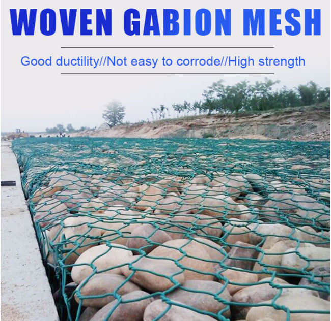 3×3×6ft 2 verdrehten Stahl-Gabion Mesh Basket Slope Bank Protective 0