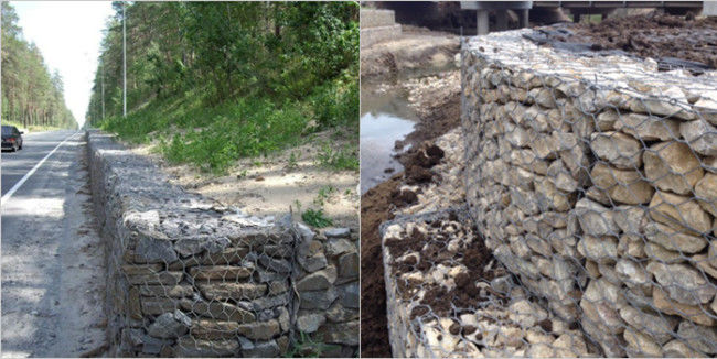 Flex-PET beschichtete sechseckigen Gabion Mesh Baskets HBGB Hochwasserschutz PVCs 3