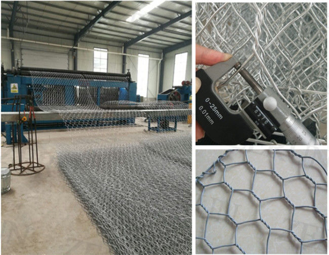 Q195 galvanisierte gesponnenen Galfan Draht Mesh Retaining Wall Gabion Kästen 0
