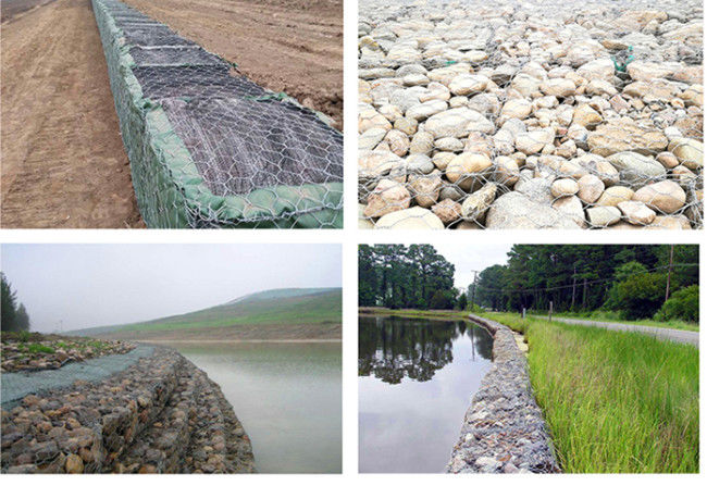 Verkleidung verzinken sechseckiger heißer eingetauchter galvanisierter Gabions-Kasten 270g/M2 überzogenes 4