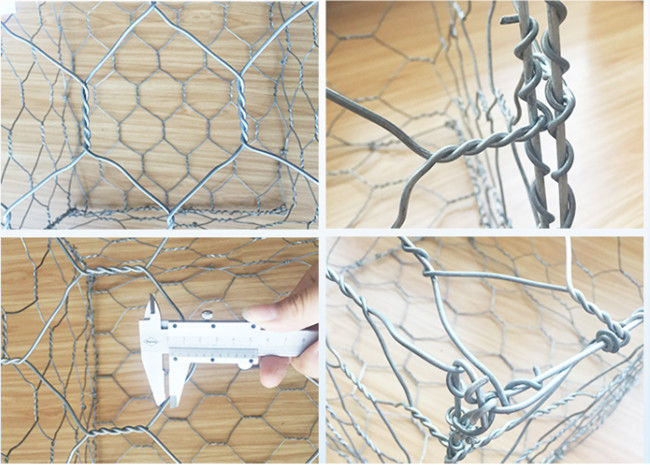 0.3m gesponnenes galvanisiertes PVC beschichtete Gabions-Kasten-Stützmauer-Strand-Verstärkung 0