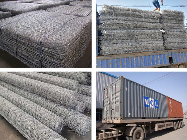 4x1x1m galvanisierte Gabions-Kasten-Antikorrosions-sechseckige gesponnene Masche 3