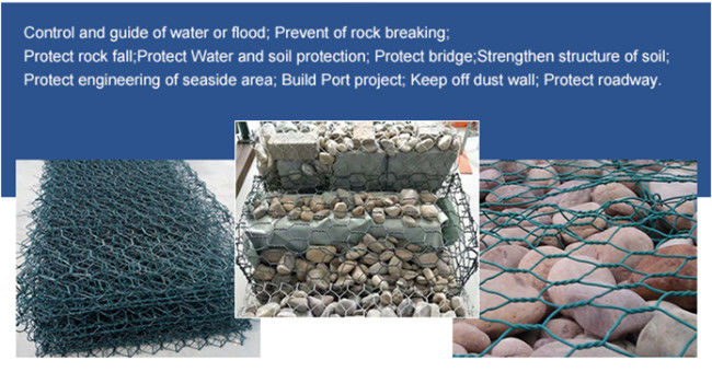 Verkleidung verzinken sechseckiger heißer eingetauchter galvanisierter Gabions-Kasten 270g/M2 überzogenes 0