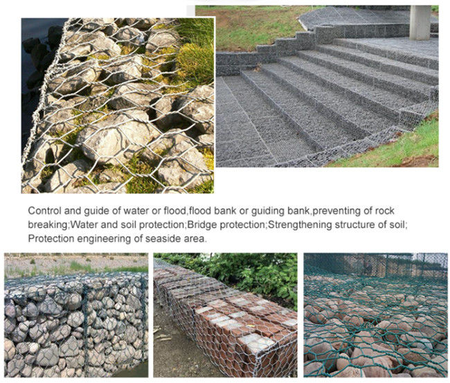 8x10cm galvanisierter Gabions-Kasten 4mm galvanisierte sechseckigen Draht Mesh Easy Assembled 3