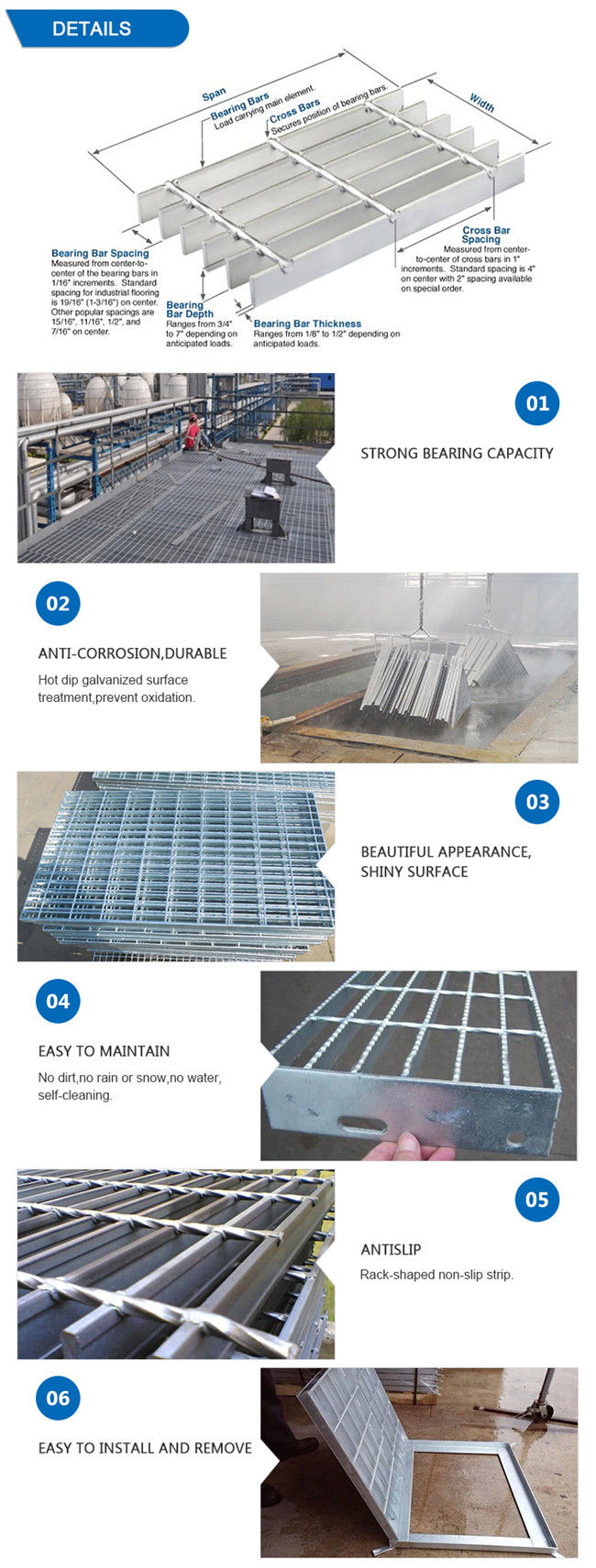 Direkte Metalle HDG machen die einfache Stange glatt, die 30x3mm tragende 75x10mm zerreibt 0