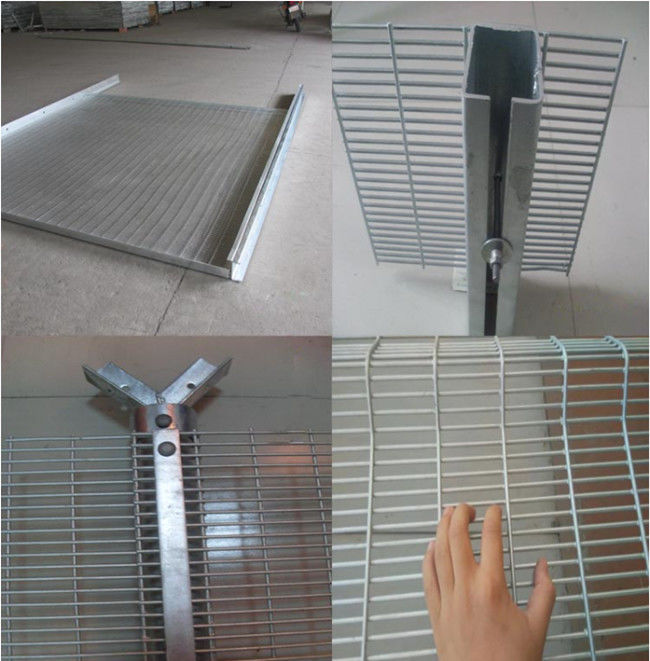 2.3m Grün 3" hohe Sicherheits-Antiaufstiegs-Mesh Fences RAL 6005 X0.5 " X8 2
