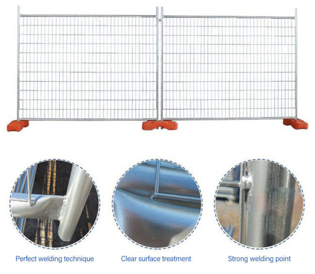 75×150mm Metall galvanisierter vorübergehender Bau-Zaun Panel 5mm dick 0