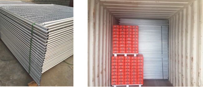 75×150mm Metall galvanisierter vorübergehender Bau-Zaun Panel 5mm dick 2