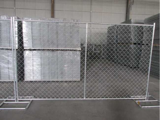 Glatter Oberflächen-vorübergehender Zaun-Panel 6x12 des Bau-8×10 silberner Spray malte 1