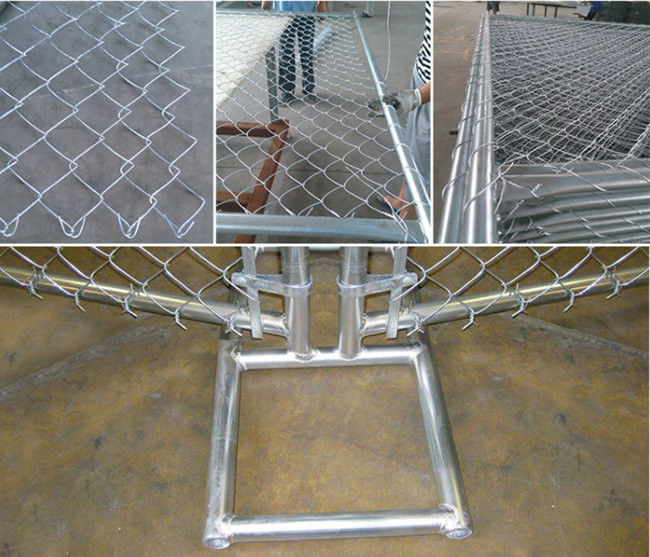 Galvanisierter Metallbau-Zaun Panels Chain Link 75x75mm 6x12ft 1