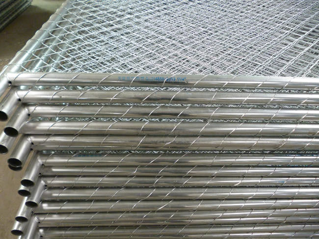 Kettenglied-11 Zaun Panels Hot Dipped des Messgerät-galvanisierte tragbarer 6x8 2
