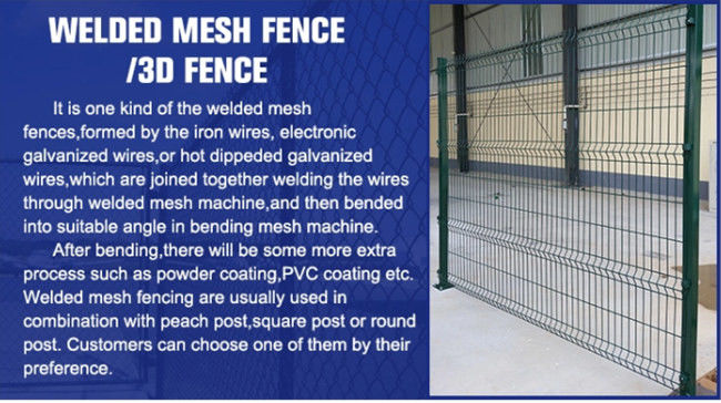 3D kurvte Pulver-PVC beschichteten Draht Mesh Fence Galvanized 200×65mm 4.5mm 0