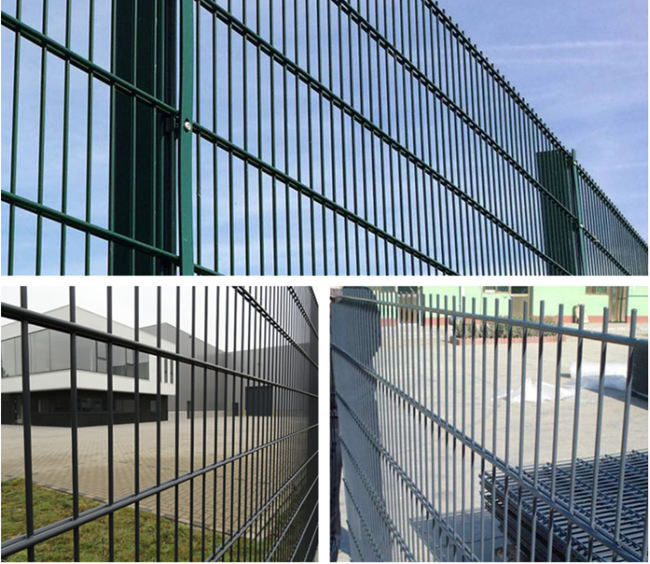 Geschweißte Doppelstange galvanisierte doppeltes beschichtetes Draht-Zaun-PVC 868/656 2