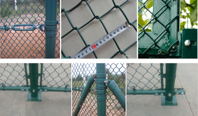 1.2mm bis 5mm PVC beschichtete Wirbelsturm-Draht-Zaun For Basketball Court Diamond Meshs 6m 1