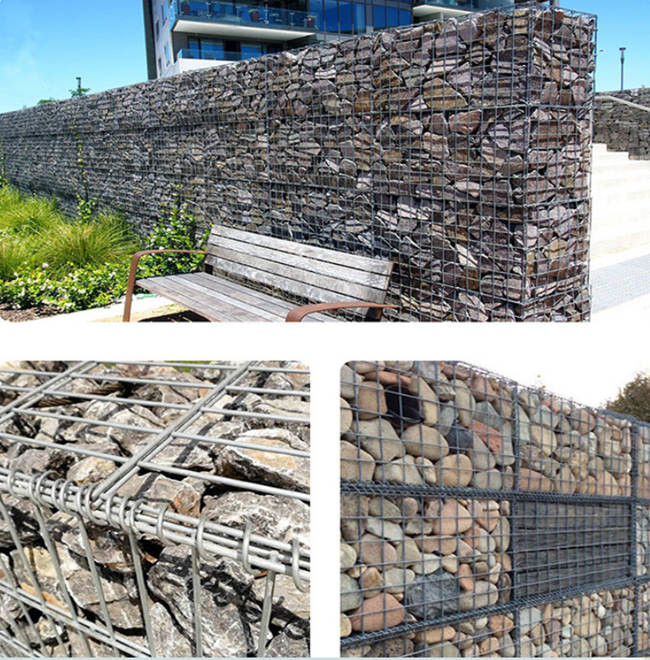 Populäre Felsen Gabions-Korb-Stützmauer-Blöcke der Größen-4m lange 0