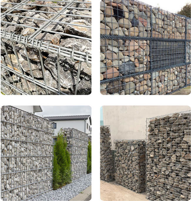 Grünes PVC pulverisieren den überzogenen geschweißten schützenden Gabions-Korb-Antikorrosions-Uferdamm 3