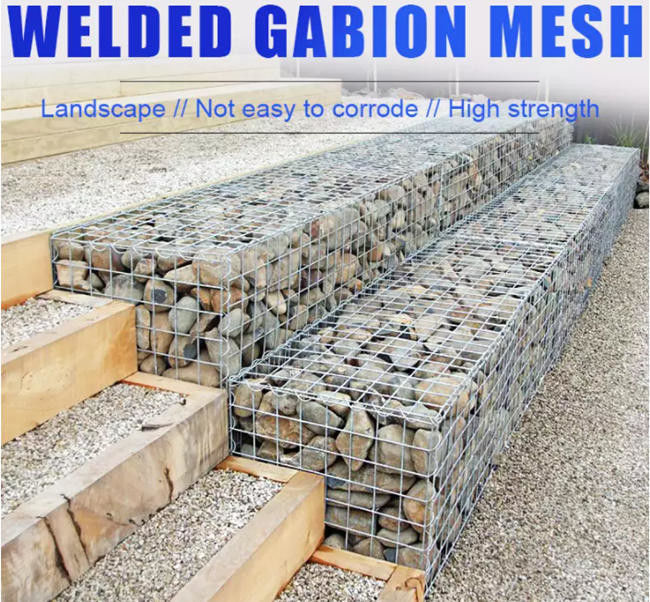 3m x 1m x 1m geschweißter Schutz Gabion Mesh Galvanized For River Bank 0