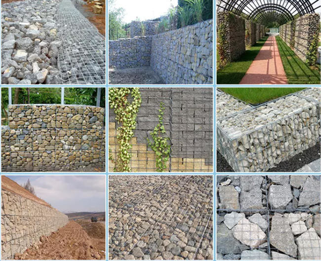 Steinkäfig-Wand schweißte Mesh Gabions 4mm Loch des Draht-Messgerät-5x5 cm 2