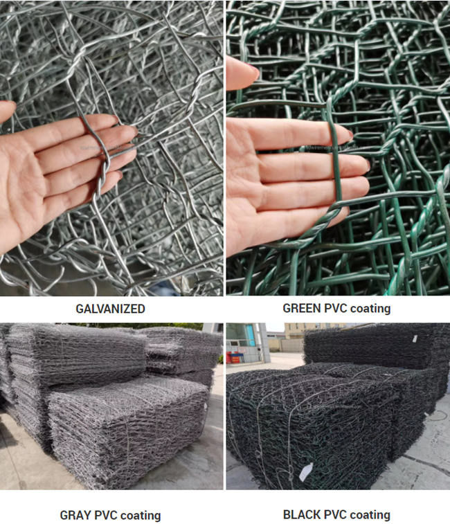 3mm Gabion Mesh Baskets Heavy Duty Triple verdrehten sechseckigen gesponnenen galvanisierten Stahl 0