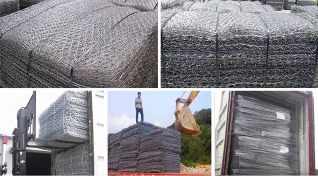 Unterwasseruferdamm, der Draht Gabion Mesh Baskets Zinc Coated Q195 schützt 2