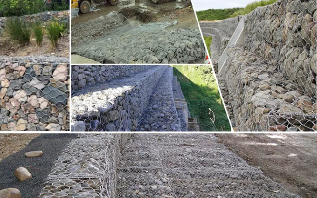 Unterwasseruferdamm, der Draht Gabion Mesh Baskets Zinc Coated Q195 schützt 3