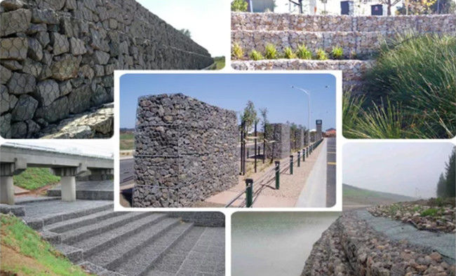 Normaler Größen-Stein-Stützmauer galvanisierte Gabions-Kasten 2m x 1m x 1m für Damm Contruction 2