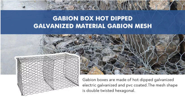 2m langes Galfan PVC, das galvanisierten Gabions-Kasten für Kanal-Bau beschichtet 0
