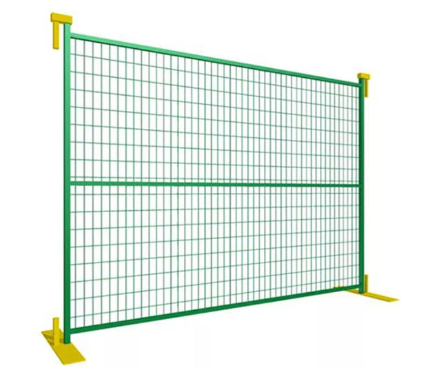 Gelber galvanisierter vorübergehender Bau-Zaun Panel With Clips Kanadas und Basis 0